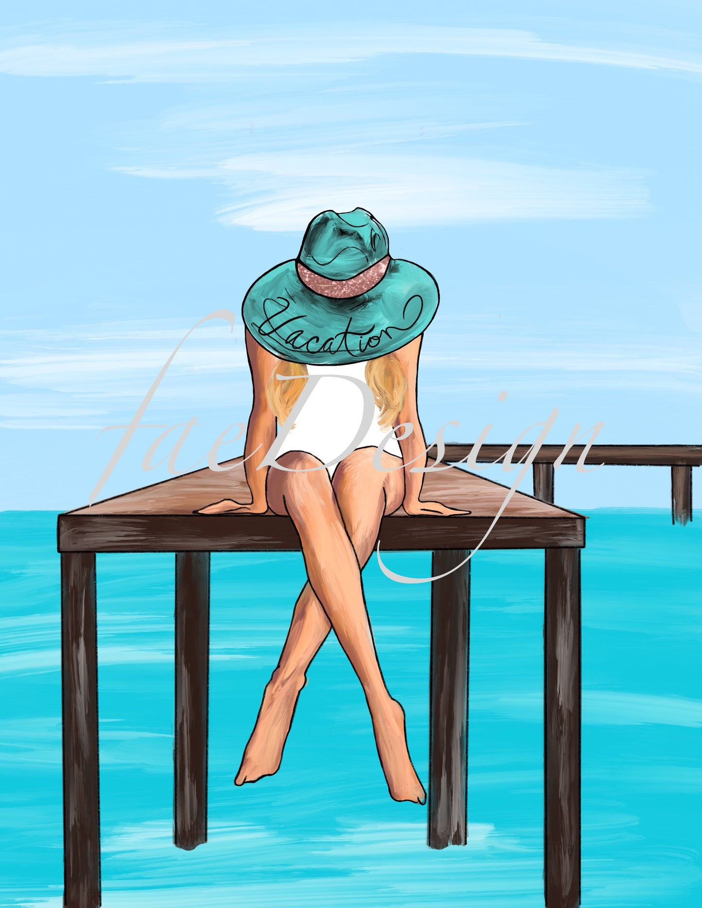 Painting Kit-Lady on the lake